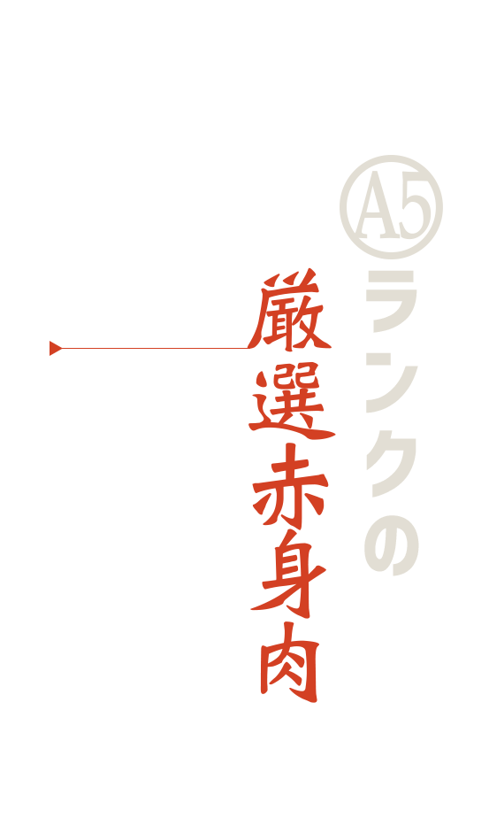 A5ランクの厳選赤身肉