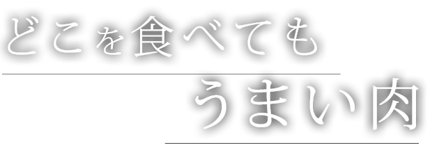 どこを食べてもうまい肉